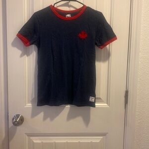 Roots Blue and Red Short Sleeve Tee